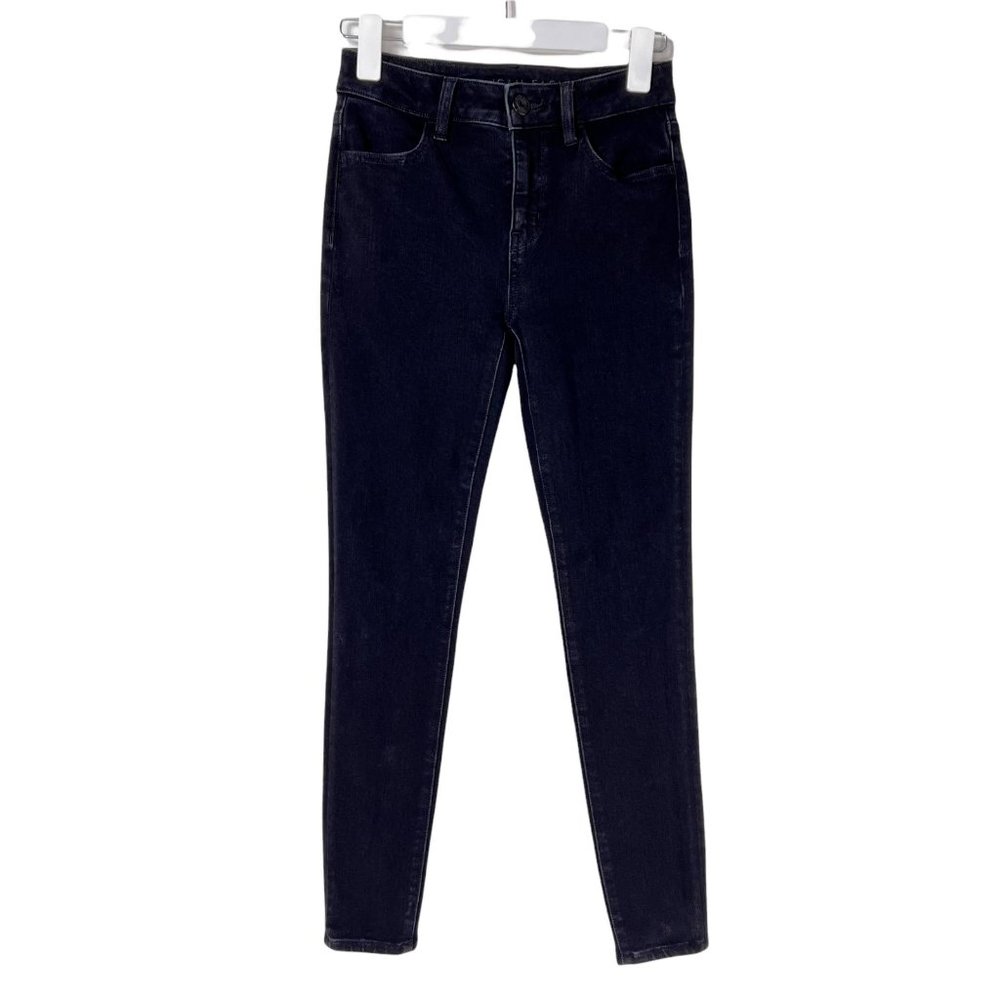 AE American Eagle Hi-Rise Jegging Dream Jean Black Denim Stretch Jeans 0 Short